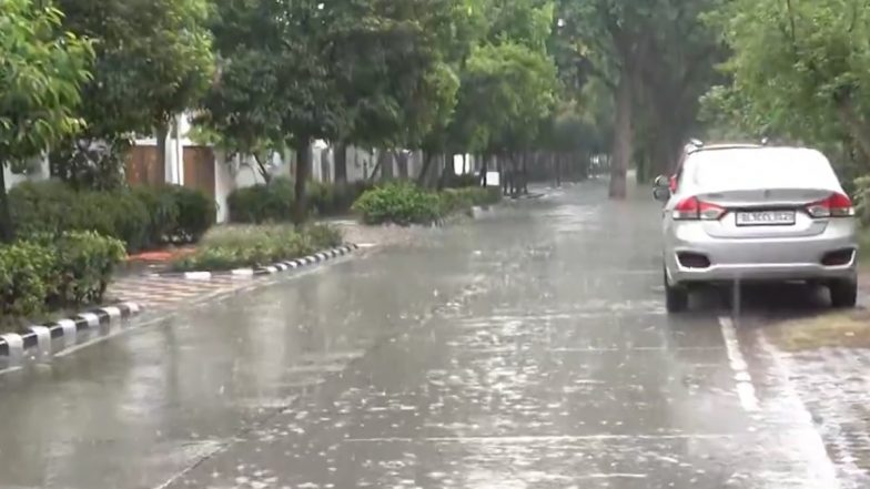 Delhi Rains: Delhities Wake Up to Steady Rainfall As IMD Forecasts Wet Spell Across Northwest India Till June 19 (Watch Videos)