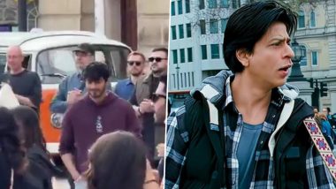 Ahaan Panday Relives Shah Rukh Khan&rsquo;s Iconic &lsquo;Challa&rsquo; Moment While Shooting Ali Abbas Zafar&rsquo;s Upcoming Action-Romance Film in London (Watch Video)