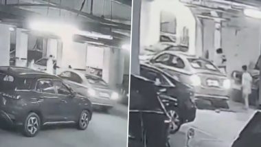 Noida: Speeding Car Runs Over Mother and Daughter Inside Housing Society; CCTV Footage Triggers Safety Concerns