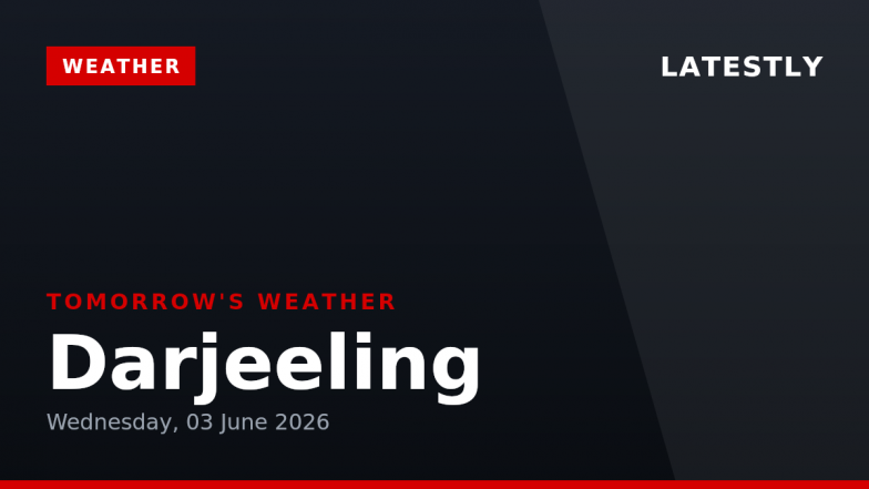 Darjeeling Weather Forecast for Tomorrow, Wednesday, 03 June 2026: Expect Light Drizzle with a High of 22&deg;C