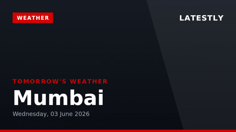 Mumbai Weather Forecast June 3, 2026: Rain Showers Expected, High 31&deg;C