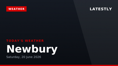 Newbury Weather Forecast & Update for Today, Saturday, 20 June 2026: Expect Heavy Rain and Overcast Skies, High of 23&deg;C