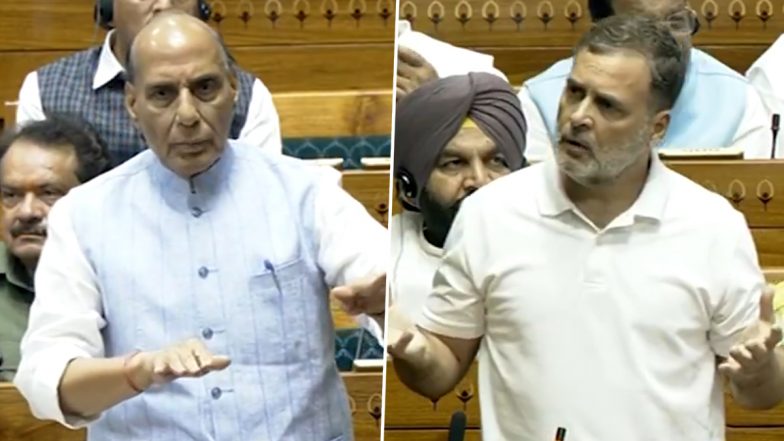 Rajnath Singh Requests Treasury MPs To Remain Silent and Listen to Rahul Gandhi (Video)