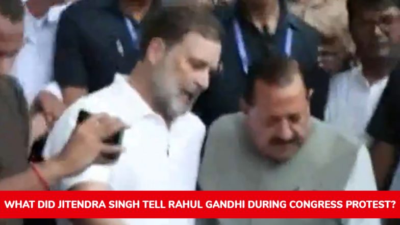 What Jitendra Singh Told Rahul Gandhi During Congress Protest Outside PM Narendra Modi&rsquo;s Residence