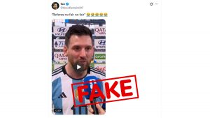 Did Lionel Messi Say 'Referee No Fair No Fair' After FIFA World Cup 2026 Final? Fact Check Reveals Viral Video Contains Fake Audio.