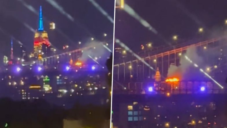 Brooklyn Bridge Fire: Blaze Erupts on Iconic Bridge During Macy&rsquo;s 4th of July Fireworks Show (Watch Video)
