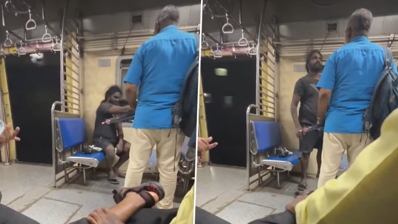 Mumbai Local Viral Video: Drunk Man Hurls Abuses and Death Threats on Panvel-CSMT Harbor Line