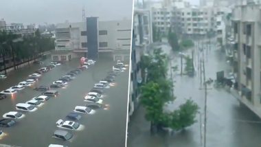 Viral Video: Cars Submerged As Vapi Parking Lot Goes Underwater After Record Rain Batters Gujarat&rsquo;s Valsad