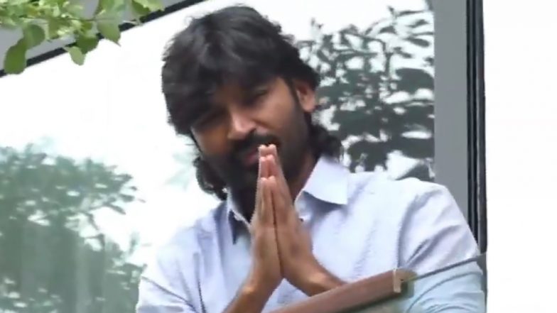 Dhanush Celebrates Birthday With Fans Outside His Home, Greets Them, Cuts Cake and Shakes Hands