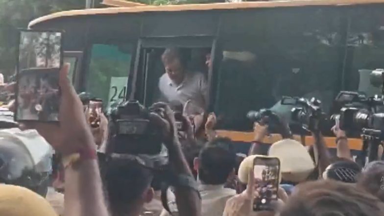 Rahul Gandhi Detained Outside PM Modi Residence During Protest Over Police Action Against Students (Video)