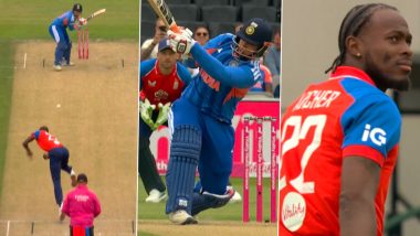 Vaibhav Sooryavanshi Hits Maiden International Six Off RR Teammate Jofra Archer During IND vs ENG 2nd T20I 2026 (Watch Video)