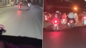 social-viral-Bengaluru Viral Video: Bikers Perform Wheelies in Front of Ambulance Carrying Critical Patient