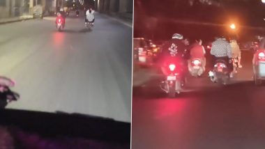 Bengaluru Viral Video: Bikers Perform Wheelies in Front of Ambulance Carrying Critical Patient