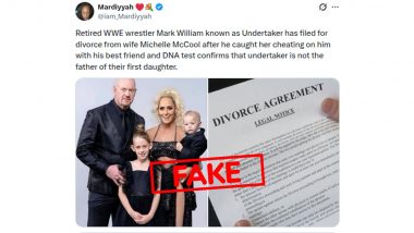 Has Ex-WWE Star The Undertaker Filed for Divorce From Wife Michelle McCool After She Cheated on Him? Fact Check Calls Claim as Fake
