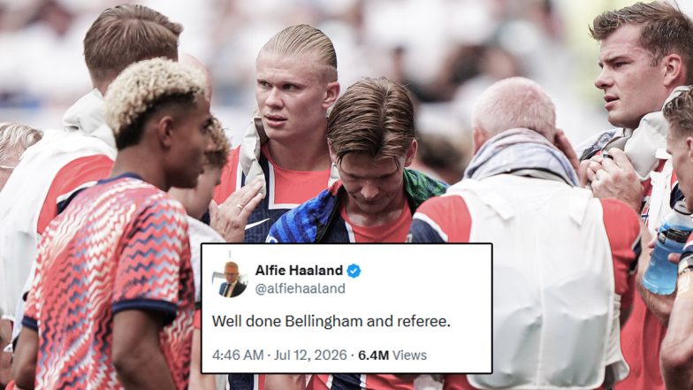 Erling Haaland's Father Alfie Haaland Reacts to England&rsquo;s VAR-Fuelled FIFA World Cup 2026 QF Win Over Norway