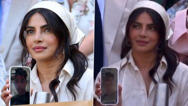 Priyanka Chopra Stuns in Chic Wimbledon Look, FaceTimes Husband Nick Jonas From the Royal Box (See Pics)