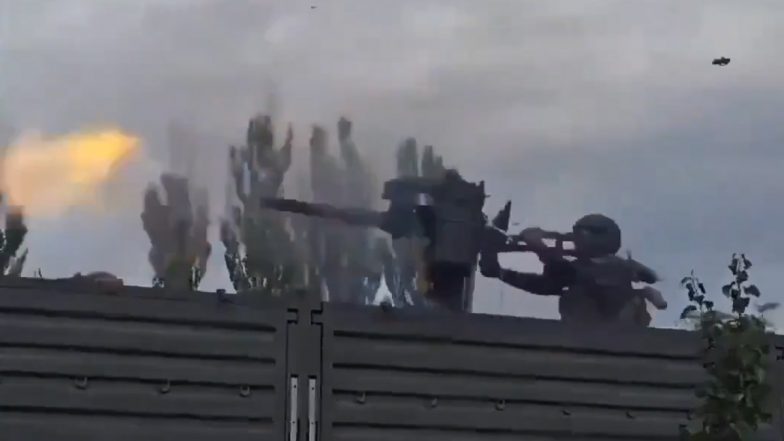 Viral Video Shows Russian Anti-Drone Drill Go Wrong As Soldier Is Flung From Machine Gun