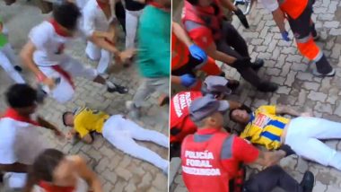 San Fermin 2026: Runner Gored in Face During 5th Bull Run in Pamplona (Disturbing Video)