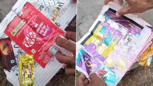 social-viral-Viral Video: Man Discovers Rain-Soaked Diary Packed With Heartfelt Memories on Road