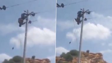 Karnataka: Contract Worker Dies of Electrocution During Power Line Repair in Ballari; Video Surfaces