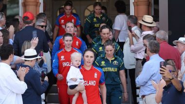Nat Sciver-Brunt Carries Son Theodore In Arms Out for National Anthem Ahead of ENG vs AUS ICC Women's T20 World Cup 2026 Final