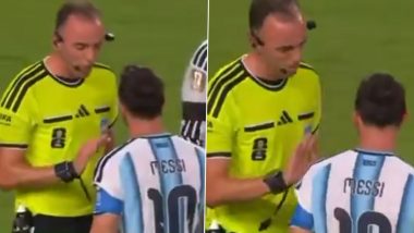 Lionel Messi&rsquo;s Heated Exchange with Portuguese Referee Joao Pinheiro During Argentina's FIFA World Cup QF Goes Viral (Watch Video)