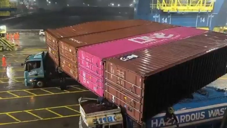 JNPA Port Accident: Container Falls on Two Trucks at Nhava Sheva Terminal, 2 Workers Seriously Injured