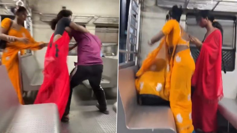 Mumbai Local Train Shocker: Viral Video Shows 2 Transgenders Assaulting Passenger; Both Arrested