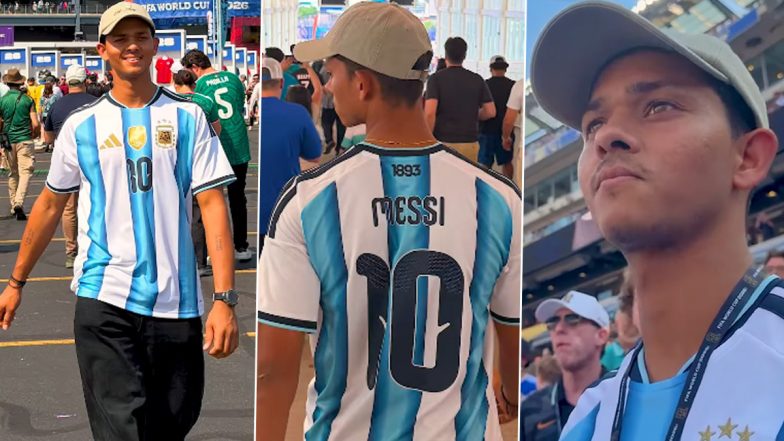 Yashasvi Jaiswal Dons Lionel Messi Jersey As He Attends France vs Sweden FIFA World Cup 2026 Match (Watch Video)