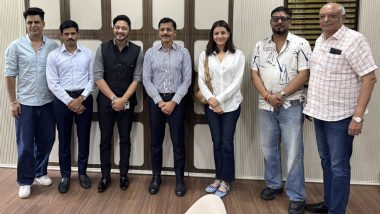 &lsquo;The India Story&rsquo;: Kajal Aggarwal, Shreyas Talpade and Director Chettan DK Meet FDA Commissioner Tukaram Mundhe Ahead of Film Release (See Pics)