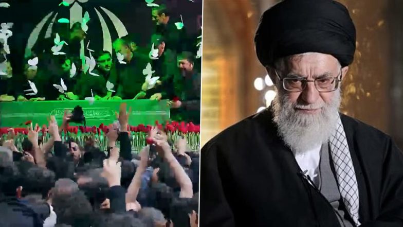 Ayatollah Ali Khamenei&rsquo;s Funeral: Iran Prepares for Late Supreme Leader&rsquo;s Dayslong Funeral (Watch Video)