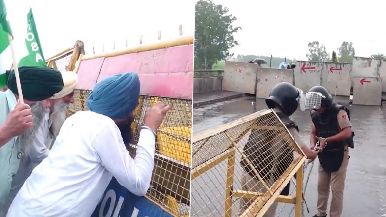 Shambhu Border Sealed: Haryana Police Block Farmers&rsquo; Delhi March Over India-US Trade Deal (Video)