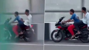 Atal Setu Bike Ride Viral Video: Mumbai Police Hunt for Wrong-Side Biker Who Flouted Two-Wheeler Ban
