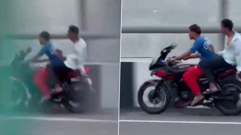 Atal Setu Bike Ride Viral Video: Mumbai Police Hunt for Wrong-Side Biker Who Flouted Two-Wheeler Ban