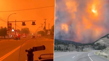 Canada Wildfires Turn British Columbia Skies Orange as Thick Smoke Engulfs Region (Videos)