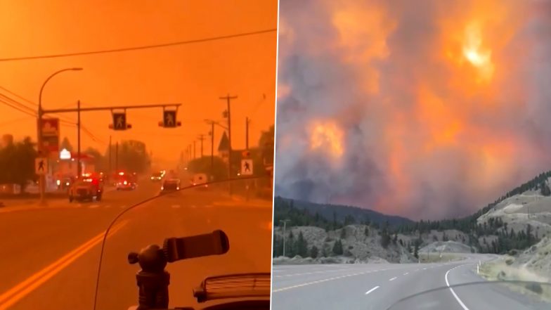 Canada Wildfires Turn British Columbia Skies Orange as Thick Smoke Engulfs Region (Videos)