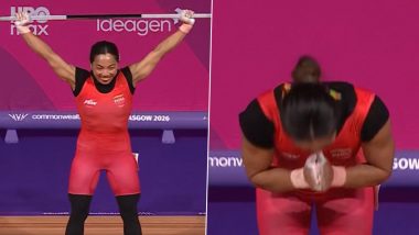 Mirabai Chanu Lifts 85kg To Set New Commonwealth Games Snatch Record at CWG 2026 (Watch Video)