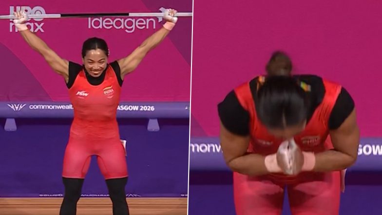 Mirabai Chanu Lifts 85kg To Set New Commonwealth Games Snatch Record at CWG 2026 (Watch Video)