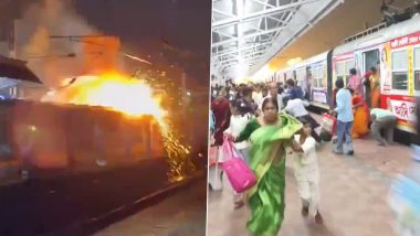 Viral Video Shows Commuters Running in Panic After Overhead Wire Snaps Near Kolkata&rsquo;s Dakshineswar Station