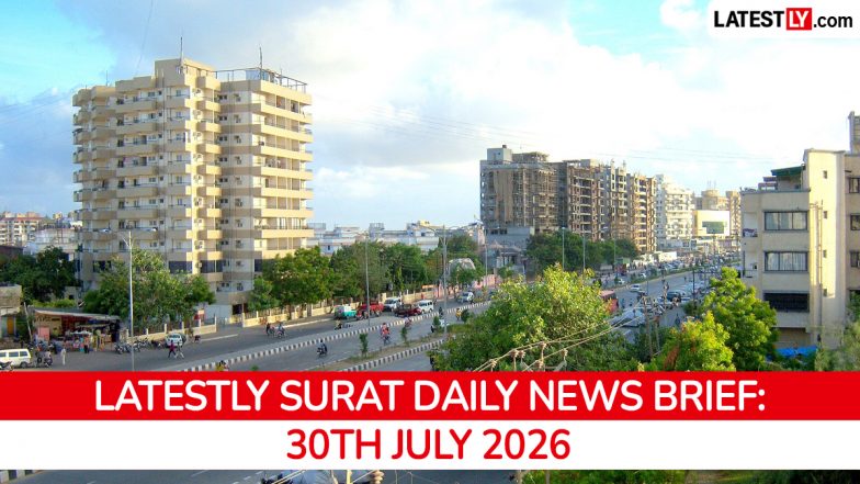 Surat Latest News Today on July 30th, 2026: Heavy Rain Alert, Bomb Threat Arrest &amp; Land Scam