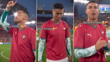 Teary-Eyed Cristiano Ronaldo Pays Tribute to Diogo Jota After Portugal's FIFA World Cup 2026 Win Over Croatia (Watch Video)