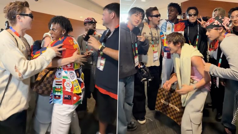 IShowSpeed's BTS FIFA World Cup 2026 Final Encounter Is All About Barks, Backflips, and Big Hugs (Watch Viral Video)