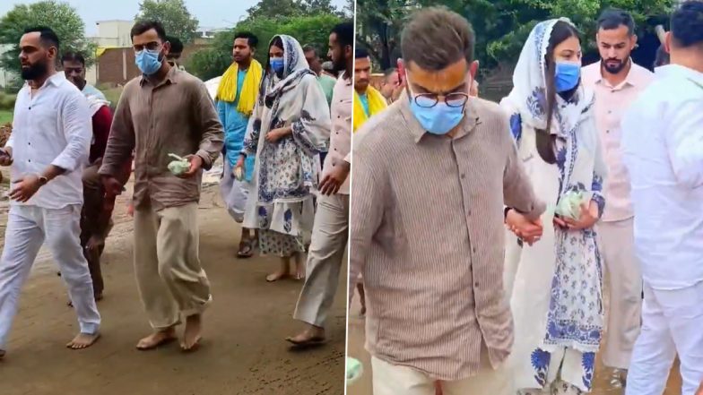Virat Kohli, Anushka Sharma Visit Vrindavan to Seek Premanand Ji Maharaj&rsquo;s Blessings (Watch Video)