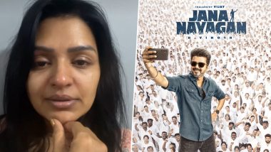 Anandhi Ajay in Tears After Her Scenes Were Removed From Thalapathy Vijay&rsquo;s &lsquo;Jana Nayagan&rsquo;; Netizens Rally Behind Her (Watch Video)