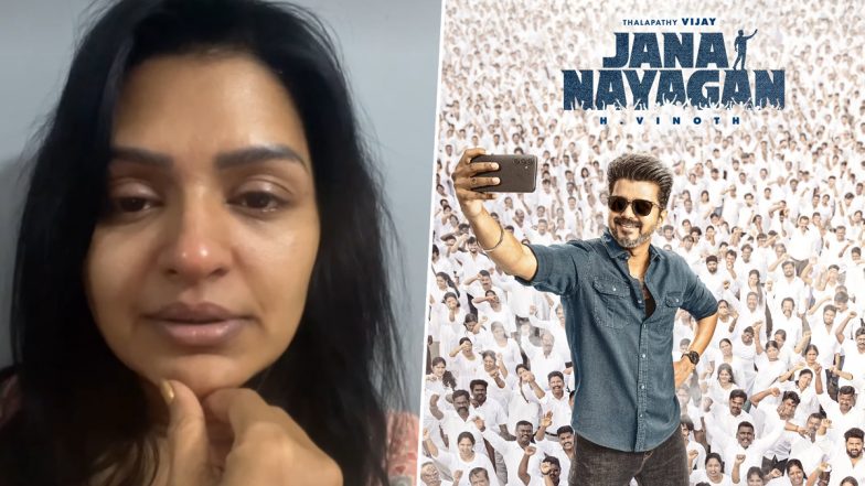 Anandhi Ajay in Tears After Her Scenes Were Removed From Thalapathy Vijay’s ‘Jana Nayagan’; Netizens Rally Behind Her (Watch Video)