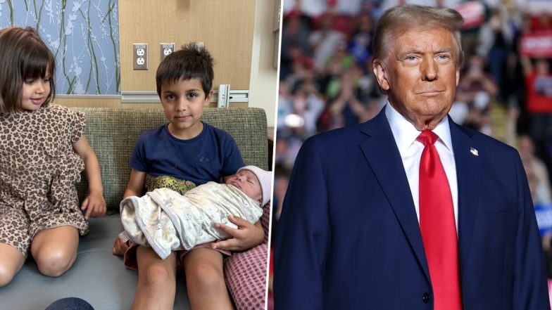 Donald Trump Congratulates JD Vance and Usha Vance, Shares First Photo of &lsquo;Perfect Baby Boy&rsquo; (Pic)