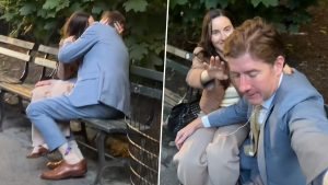 social-viral-Who Are Kelsey Borenzweig and Nathaniel Cullerton? Central Park Kissing Video Goes Viral
