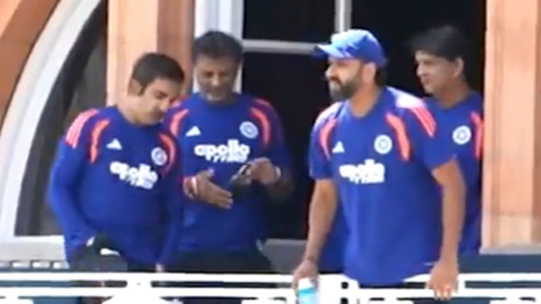 Gautam Gambhir and Rohit Sharma Share Laugh at Lord's Balcony Ahead of IND vs ENG 3rd ODI 2026 (Watch Video) -