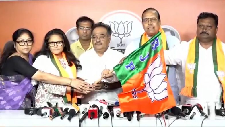 Sushmita Dev, Sukhendu Sekhar Ray Join BJP Along With Former TMC MP Prakash Chik Baraik in Kolkata (Watch Video)