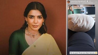 Mom-To-Be Samantha Ruth Prabhu Bids Farewell to Her Six-Pack Abs, Flaunts Her Growing Baby Bump (See Pic)